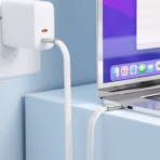 ACEFAST C24-03 White USB-C to USB-C Cable, 60W Fast Charging, USB 2.0 Data Transfer, Flat Nylon Braided Wire, Zinc Alloy Connectors, 1.2 m — ACEFAST-C24-03 - Image 6