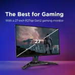Lenovo Legion R27qe Gen 2 27″ QHD IPS Gaming Monitor, 200Hz DP, 0.5ms MPRT, HDR10, AMD FreeSync Premium, 400 Nits, 99% sRGB, 90% DCI-P3, HDMI 2.1, DP 1.4, Pivot Stand | Raven Black - Image 4
