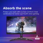 Lenovo Legion R27qe Gen 2 27″ QHD IPS Gaming Monitor, 200Hz DP, 0.5ms MPRT, HDR10, AMD FreeSync Premium, 400 Nits, 99% sRGB, 90% DCI-P3, HDMI 2.1, DP 1.4, Pivot Stand | Raven Black - Image 9