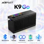 ACEFAST K9 Go Portable Wireless Speaker with RGB Light Strips, 40 mm Driver, 5 W Rated / 7 W Peak Output, Bluetooth 6.0, TWS, ENC, 1,200 mAh Battery, IPX4
