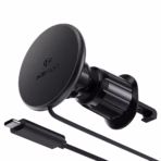 ACEFAST E51 Qi2 Magnetic Wireless Charging Car Holder, Up to 25 W, 360° Ball Joint, Air-Vent Clip, Integrated 1.5 m Braided USB-C Cable - Image 4