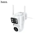 HOCO D9 White Outdoor PTZ Dual-Lens Security Camera, 2 MP HD, 2.4 GHz Wi-Fi, Smartphone App Control, Pan & Tilt, Infrared and Full-Colour Night Vision - Image 2