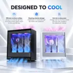Phanteks Evolv X2 Mid-Tower Gaming Case, Tempered Glass, E-ATX, Back-Connect Ready, 360mm Top Radiator, 380mm GPU, 170mm CPU Cooler, USB-C 3.2 Gen 2x2 | BLACK  - Image 4