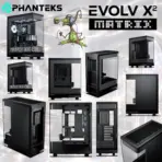 Phanteks Evolv X2 Matrix Mid-Tower Gaming Case, 900-LED Display, Triple Tempered Glass, E-ATX, 360mm Radiator, 380mm GPU, USB-C 20Gbps, D-RGB | BLACK  - Image 12