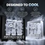 Phanteks Evolv X2 Matrix Mid-Tower Gaming Case, 900-LED Display, Triple Tempered Glass, E-ATX, 360mm Radiator, 380mm GPU, USB-C 20Gbps, D-RGB | BLACK  - Image 6