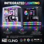 Phanteks Evolv X2 Matrix Mid-Tower Gaming Case, 900-LED Display, Triple Tempered Glass, E-ATX, 360mm Radiator, 380mm GPU, USB-C 20Gbps, D-RGB | BLACK  - Image 9