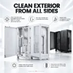 Phanteks NV9 MKII  Full-Tower Gaming Case, Panoramic Tempered Glass, E-ATX/Rear-Connect, 12×120mm Fan Support, 420mm Radiators, 490mm GPU, Built-In D-RGB | BLACK - Image 6