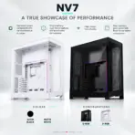 Phanteks NV7 Full-Tower Gaming Case, Panoramic Tempered Glass, E-ATX, 12×120mm Fan Support, Triple 360mm Radiators, 450mm GPU, Built-In D-RGB | BLACK - Image 3