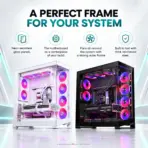Phanteks NV7 Full-Tower Gaming Case, Panoramic Tempered Glass, E-ATX, 12×120mm Fan Support, Triple 360mm Radiators, 450mm GPU, Built-In D-RGB | BLACK - Image 4