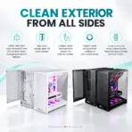 Phanteks NV7 Full-Tower Gaming Case, Panoramic Tempered Glass, E-ATX, 12×120mm Fan Support, Triple 360mm Radiators, 450mm GPU, Built-In D-RGB | BLACK - Image 6