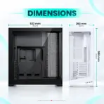 Phanteks NV7 Full-Tower Gaming Case, Panoramic Tempered Glass, E-ATX, 12×120mm Fan Support, Triple 360mm Radiators, 450mm GPU, Built-In D-RGB | BLACK - Image 12