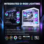 Phanteks NV5 MKII  Mid-Tower Gaming Case, Panoramic Tempered Glass, Rear-Connect E-ATX, Dual 360mm Radiators, 8×120mm Fans, 440mm GPU, Built-In D-RGB | BLACK - Image 7