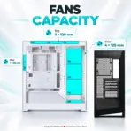 Phanteks NV5 MKII  Mid-Tower Gaming Case, Panoramic Tempered Glass, Rear-Connect E-ATX, Dual 360mm Radiators, 8×120mm Fans, 440mm GPU, Built-In D-RGB | BLACK - Image 9