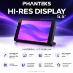 Phanteks 5.5-inch Hi-Res Display, 2160×1440 IPS, 60Hz, 450 Nits, 99% sRGB, HDMI, Magnetic & 120mm Fan Mounting, Desk Stand, SATA Power | BLACK  - Image 2