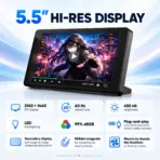 Phanteks 5.5-inch Hi-Res Display, 2160×1440 IPS, 60Hz, 450 Nits, 99% sRGB, HDMI, Magnetic & 120mm Fan Mounting, Desk Stand, SATA Power | BLACK  - Image 3