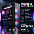 Phanteks Eclipse G370A Mid-Tower Gaming Case, 3× M25 D-RGB Fans, High-Airflow Mesh, SSI-EEB / E-ATX, 360mm Top Radiator, 375mm GPU, USB-C | BLACK  - Image 6