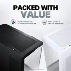 Phanteks XT View Mid-Tower Gaming Case, 3× M25 D-RGB Fans, Panoramic Tempered Glass, E-ATX, Back-Connect Ready, 360mm Radiator, 415mm GPU, USB-C | BLACK - Image 7