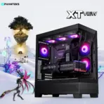 Phanteks XT View Mid-Tower Gaming Case, 3× M25 D-RGB Fans, Panoramic Tempered Glass, E-ATX, Back-Connect Ready, 360mm Radiator, 415mm GPU, USB-C | BLACK - Image 2