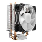 COOLMOON P2 CPU Air Cooler with Two Copper Heat Pipes, 90 mm Mixed-Color LED Fan, 45 CFM, 1,800 RPM, 23 dBA, 3-Pin - Image 7