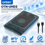 ONTEN OTN-UHD2 Transparent USB 3.0 Enclosure for 2.5-Inch SATA I/II/III HDDs and SSDs, Tool-Free Plug-and-Play, Up to 5 Gbps with UASP