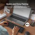 Belkin BBZ010 Wireless Keyboard and Mouse Combo, 2.4 GHz, Full-Size Keyboard with Number Pad, Ambidextrous 3-Button Mouse, USB-A Receiver, Black - Image 5