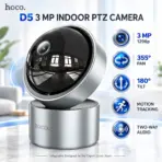HOCO D5 3 MP Indoor PTZ Camera, 1296p, 355° Pan, 180° Tilt, Motion Tracking, Two-Way Audio, Night Vision, Wi-Fi, App Control