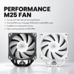 Phanteks Polar ST5 CPU Air Cooler, 5×6mm Copper Heatpipes, 120mm M25 D-RGB PWM Fan, 2000 RPM, 84.26 CFM, 154mm, AMD AM4/AM5 & Intel LGA1700 | BLACK - Image 5
