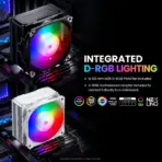 Phanteks Polar ST5 CPU Air Cooler, 5×6mm Copper Heatpipes, 120mm M25 D-RGB PWM Fan, 2000 RPM, 84.26 CFM, 154mm, AMD AM4/AM5 & Intel LGA1700 | BLACK - Image 6
