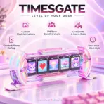 Divoom TimesGate II Cyberpunk Smart Pixel Display, 5 × 1.44" LCD 128×128 Screens, 2.4GHz Wi-Fi, Custom GIF/Pixel Art, Live Clock/Weather/Social Stats, RGB Ambient Lighting, iOS/Android App, USB-C Powered – Pink - Image 11
