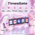 Divoom TimesGate II Cyberpunk Smart Pixel Display, 5 × 1.44" LCD 128×128 Screens, 2.4GHz Wi-Fi, Custom GIF/Pixel Art, Live Clock/Weather/Social Stats, RGB Ambient Lighting, iOS/Android App, USB-C Powered – Pink - Image 13