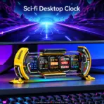 Divoom TimesGate II Cyberpunk Smart Pixel Display, 5 × 1.44" LCD 128×128 Screens, 2.4GHz Wi-Fi, Custom Pixel Art & Live Widgets, 45-LED RGB Lighting, 12 Effects, iOS/Android App, USB-C Powered – Yellow - Image 11