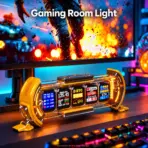 Divoom TimesGate II Cyberpunk Smart Pixel Display, 5 × 1.44" LCD 128×128 Screens, 2.4GHz Wi-Fi, Custom Pixel Art & Live Widgets, 45-LED RGB Lighting, 12 Effects, iOS/Android App, USB-C Powered – Yellow - Image 13