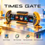 Divoom TimesGate II Cyberpunk Smart Pixel Display, 5 × 1.44" LCD 128×128 Screens, 2.4GHz Wi-Fi, Custom Pixel Art & Live Widgets, 45-LED RGB Lighting, 12 Effects, iOS/Android App, USB-C Powered – Yellow - Image 8