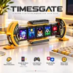 Divoom TimesGate II Cyberpunk Smart Pixel Display, 5 × 1.44" LCD 128×128 Screens, 2.4GHz Wi-Fi, Custom Pixel Art & Live Widgets, 45-LED RGB Lighting, 12 Effects, iOS/Android App, USB-C Powered – Yellow - Image 14