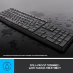 Logitech MK235 Wireless Keyboard And Mouse Combo – Full-Size Layout, Spill-Resistant Keys, 36-Month Battery, 2.4GHz USB Receiver, Optical Mouse, Tilt Legs, Supports Windows & ChromeOS – Black - Image 5