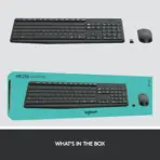 Logitech MK235 Wireless Keyboard And Mouse Combo – Full-Size Layout, Spill-Resistant Keys, 36-Month Battery, 2.4GHz USB Receiver, Optical Mouse, Tilt Legs, Supports Windows & ChromeOS – Black - Image 7