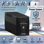 KSTAR UA150 1500VA Line Interactive UPS With Double Boost Single Buck AVR, 900W Output, Simulated Sinewave Backup, Cold Start, Fast Charging, Network Protection, Four Output Sockets, 12V / 9Ah × 2 Batteries 