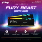 Kingston Fury Beast RGB 32GB 6000MT/s DDR5 RAM Kit (2 x 16GB) CL36 1.35V Desktop Memory Single Module | AMD® EXPO &  Intel XMP  | Plug N Play | 288-Pin DIMM | KF560C36BBEAK2-32