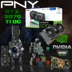 PNY GeForce RTX 5070 Ti OC 16GB GDDR7 Triple Fan 256-bit GPU With Blackwell Architecture, 8960 CUDA Cores, 28Gbps Speed, PCIe 5.0, 300W TDP, 4x Display Output, RGB Lighting , Stealth Mode | BLACK | 1 YEAR WARRANTY