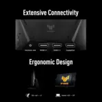 ASUS TUF Gaming VG27AQM5A-P 27" QHD 300Hz Fast IPS Monitor , 0.3ms GTG , ELMB Sync , 95% DCI-P3 , HDR10 , G-SYNC Compatible , FreeSync Premium , Dual 2W Speakers , Gaming AI &  Shadow Boost | No Stand Included - Image 8
