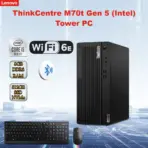 LENOVO ThinkCentre M70t Gen 5 Desktop Intel® Core i5-13400 | 8GB DDR5 RAM ; 512 SSD NVMe® | Intel® UHD Graphics 730 | DOS | Wi-Fi® 6E + BT5.3 + Ethernet | Wired Mouse &  Keyboard Included | BLACK | 1 YEAR WARRANTY