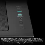 DeepCool CG530 4F Dual-Chamber Mid-Tower ATX Case with 270° Glass View, 4 ARGB Fans, 360mm Radiator Support, USB-C, 410mm GPU Support, Hidden Cabling, 7 Expansion Slots | BLACK  - Image 9
