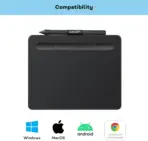 Wacom Intuos S Black with Bluetooth – Drawing Tablet with Pen, Stylus Battery-free & Pressure-sensitive, Compatible with Windows, Mac & Android, Perfect Tablet for Drawing, Graphics or Remote Working - Image 4