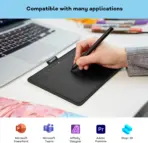 Wacom Intuos S Black with Bluetooth – Drawing Tablet with Pen, Stylus Battery-free & Pressure-sensitive, Compatible with Windows, Mac & Android, Perfect Tablet for Drawing, Graphics or Remote Working - Image 3