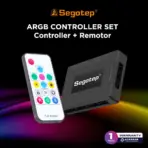 SEGOTEP HB12 Combo Kit Gaming PC Cooling (3x Fan + 10port 5v ARGB Controller Hub+ Remote Control ) - 120mm - Infinity Mirror ARGB Design on Sides -molex - Hydraulic Bearing- THREE Fans - White - Image 13