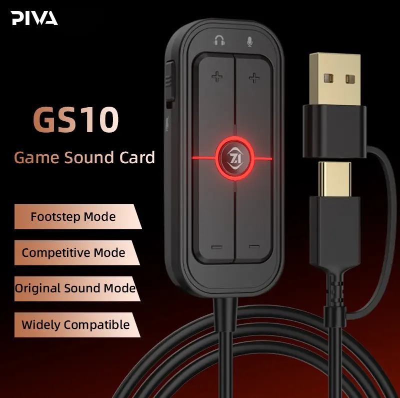 ahunx.webp PIVA G510 Vertical Gaming Sound Card – 7.1 Virtual Surround, 16Bit/48kHz Audio, Type-C to USB, Noise-Cancelling Mic, 3 EQ Modes, 3.5mm Jack, 1.2m Cable - Image 1