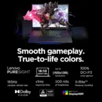 LENOVO AI-Powered Legion 5 15IRX10 Intel® Core i7-13650HX | 16GB DDR5 RAM , 512GB NVMe® SSD | RTX 5060 (8GB) | 15.3-inch WUXGA 165Hz IPS Display | White Backlit Keyboard | DOS | Eclipse Black - Image 3