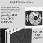 DeepCool AG620 ARGB Dual Tower CPU Cooler With 260W TDP, 6 Copper Heat Pipes, Dual 120mm Hydro Bearing Fans, Addressable RGB Lighting, Core Touch 2.0, LGA1851 & AM5 Support | BLACK  - Image 5