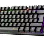 MEETION MK008 PRO TKL Mechanical Gaming Keyboard | 87-Key, RGB Backlit, Hot-Swap Red Switches, Volume Knob, USB-C, Anti-Ghosting – Black - Image 4