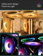 SEGOTEP HB12 Combo Kit Gaming PC Cooling (3x Fan + 10port 5v ARGB Controller Hub+ Remote Control ) - 120mm - Infinity Mirror ARGB Design on Sides -molex - Hydraulic Bearing- THREE Fans - White - Image 8
